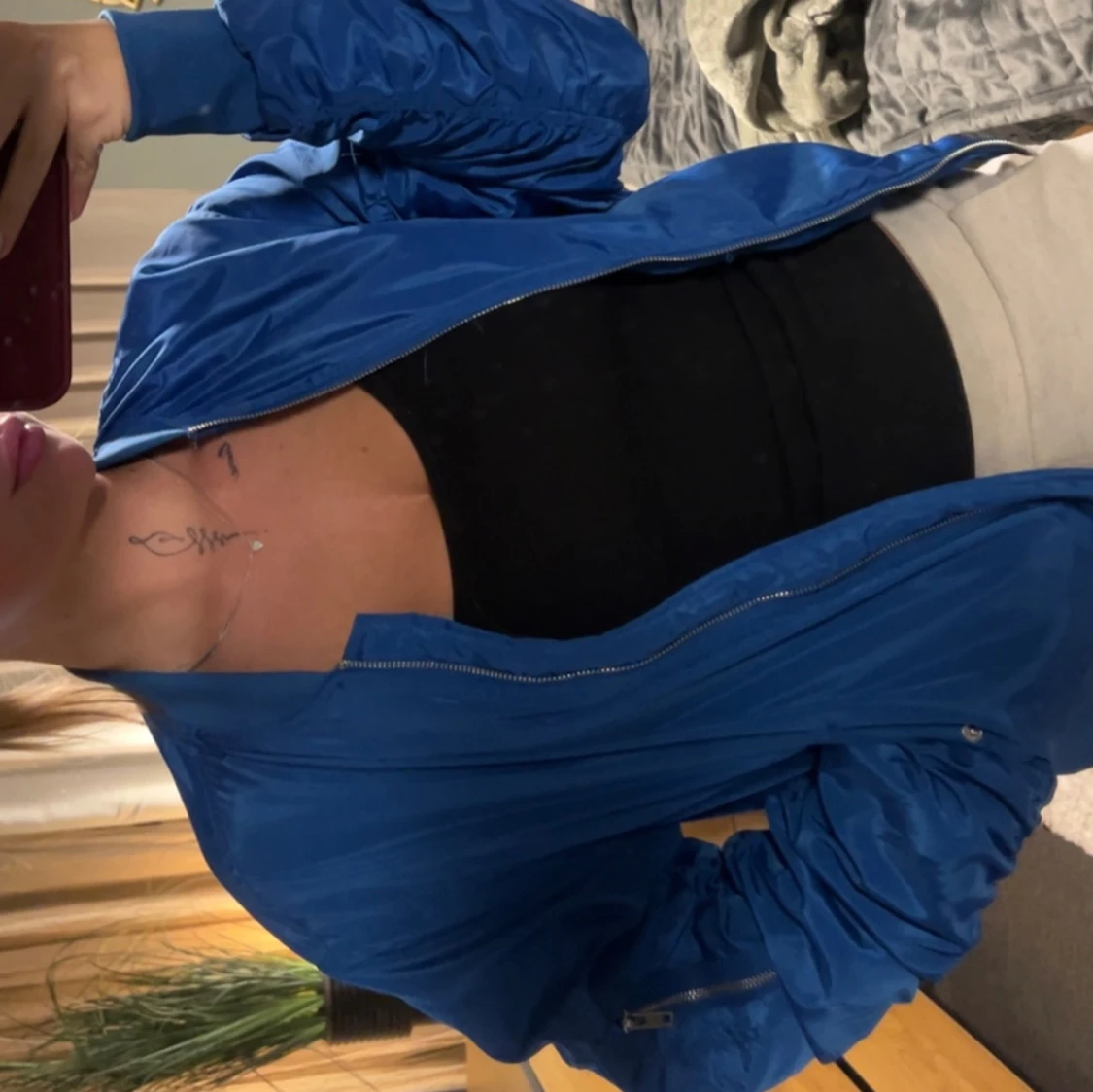 Blå bomberjacka - 91