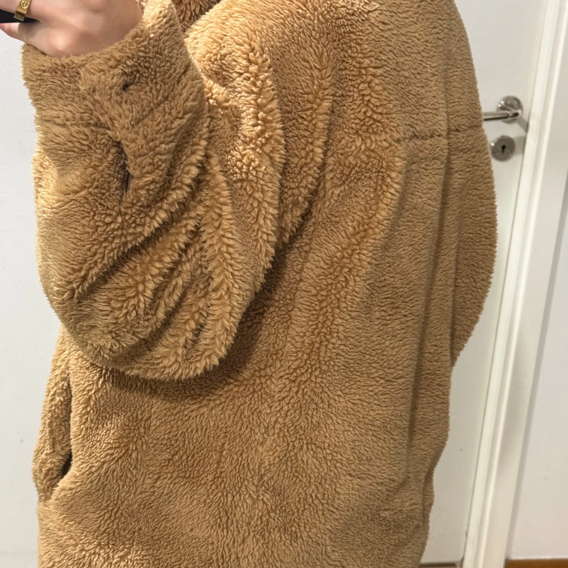 Beige teddyjacka - 92