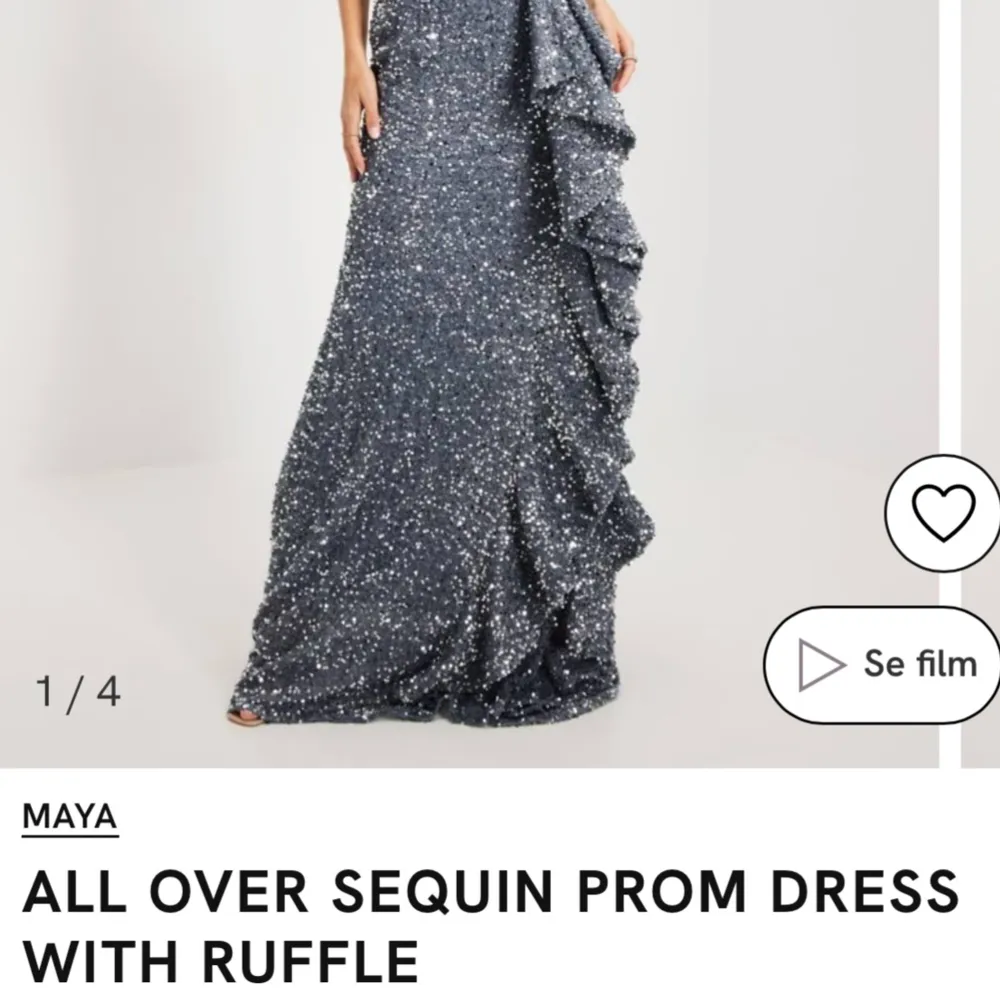 Söker denna Maya deluxe all over sequin prom dress i 34, 36 eller 38!! Skriv till mig om du har en och tänker sälja den så kan vi hitta någon bra pris! Jag betalar frakt!. Klänningar.