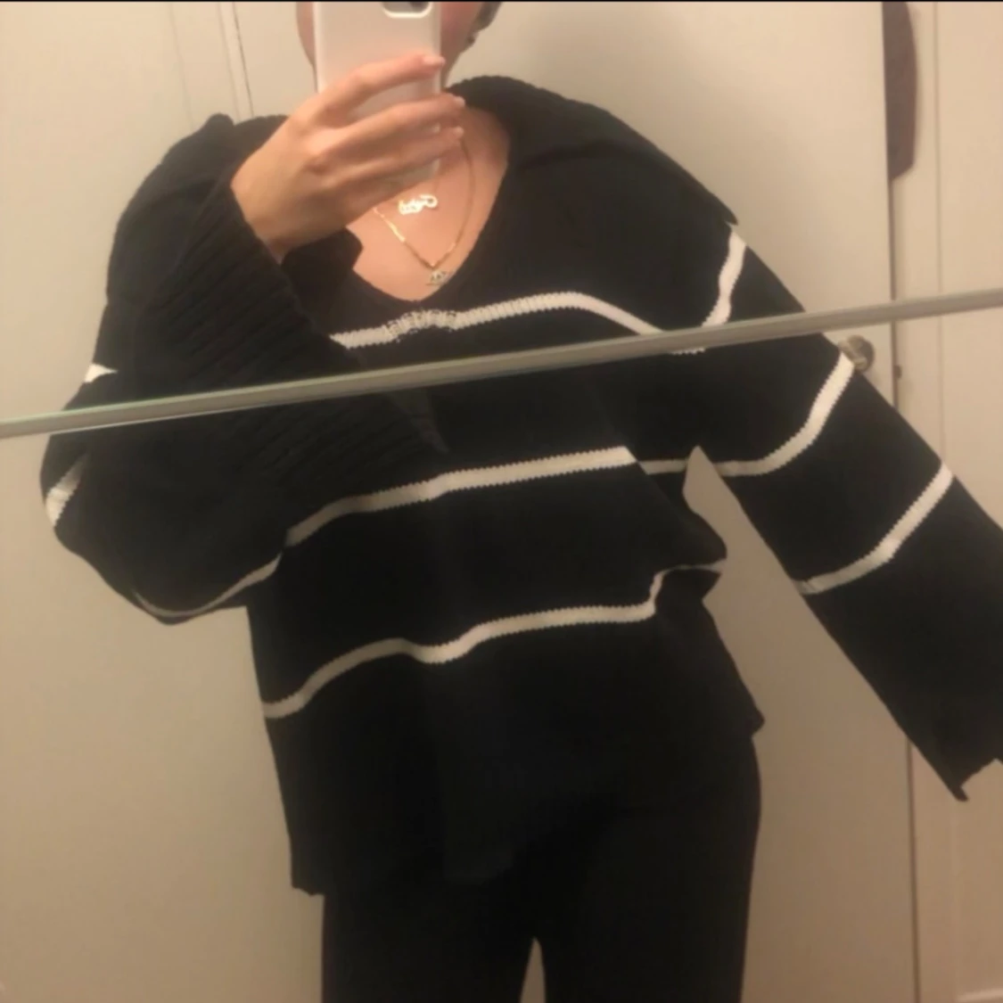 Ribbad stickad tröja - Lindex - 90