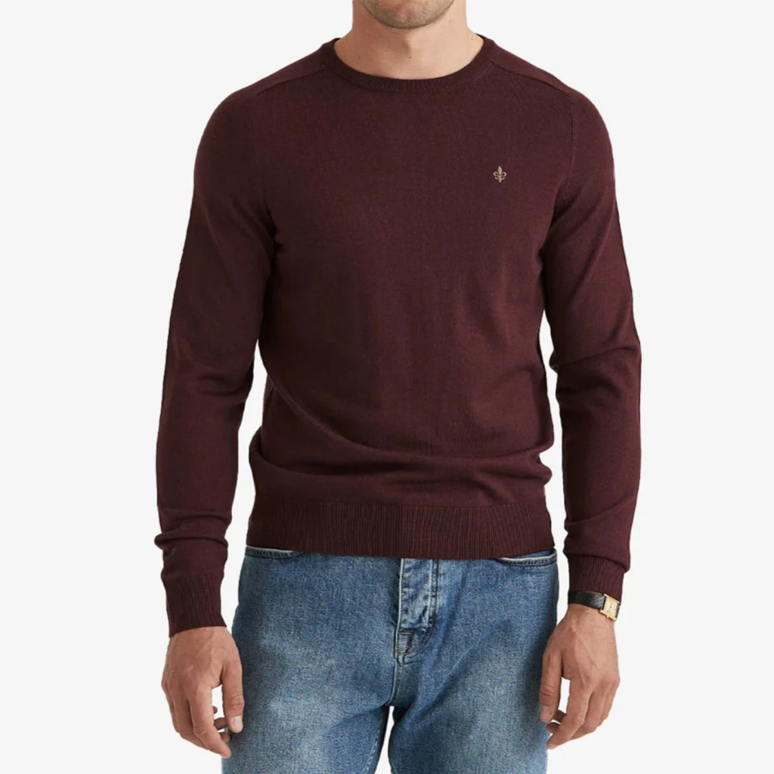 Morris vinröd stickad tröja - 90