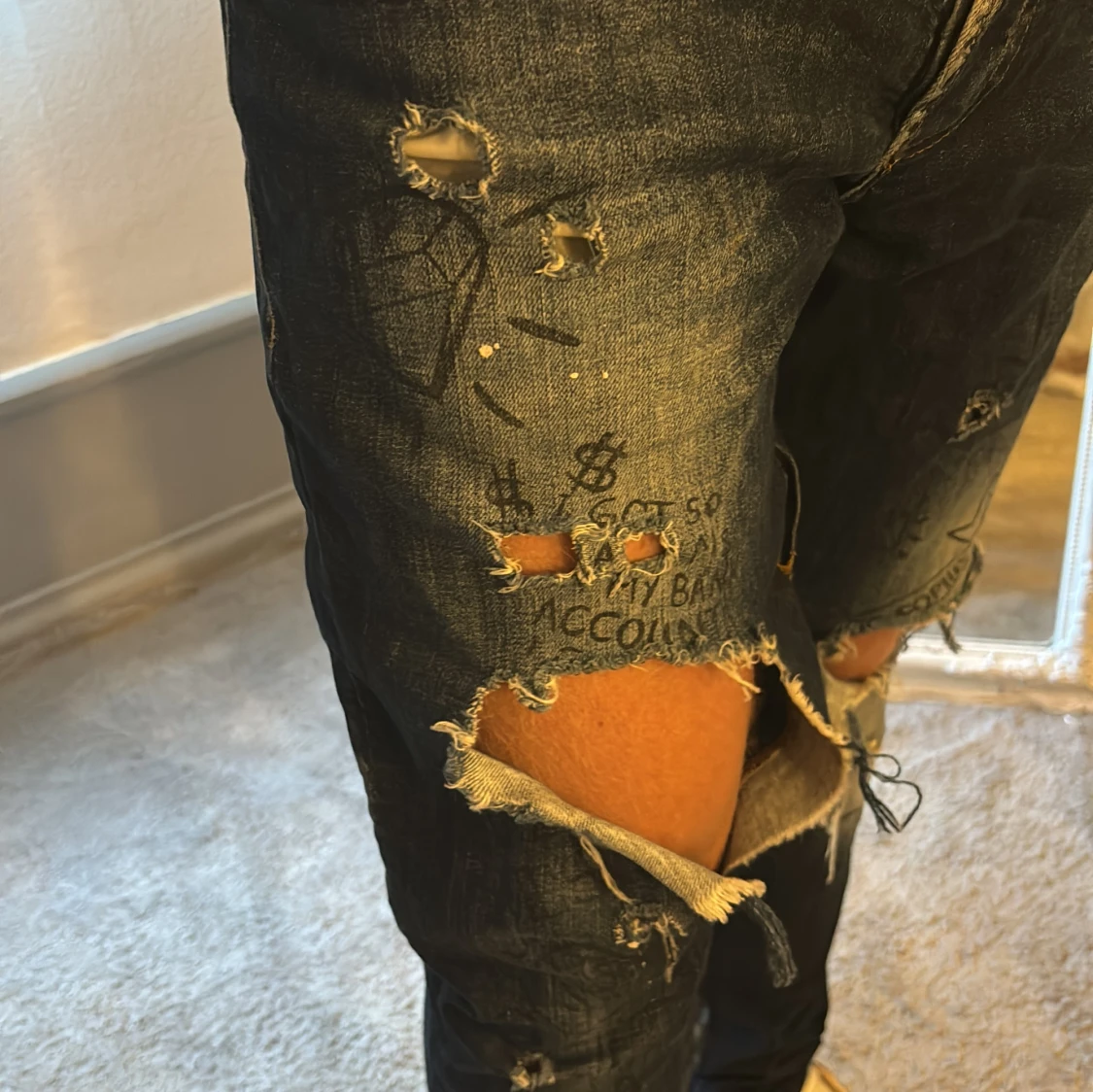 Philipp Plein jeans med slitningar - 92