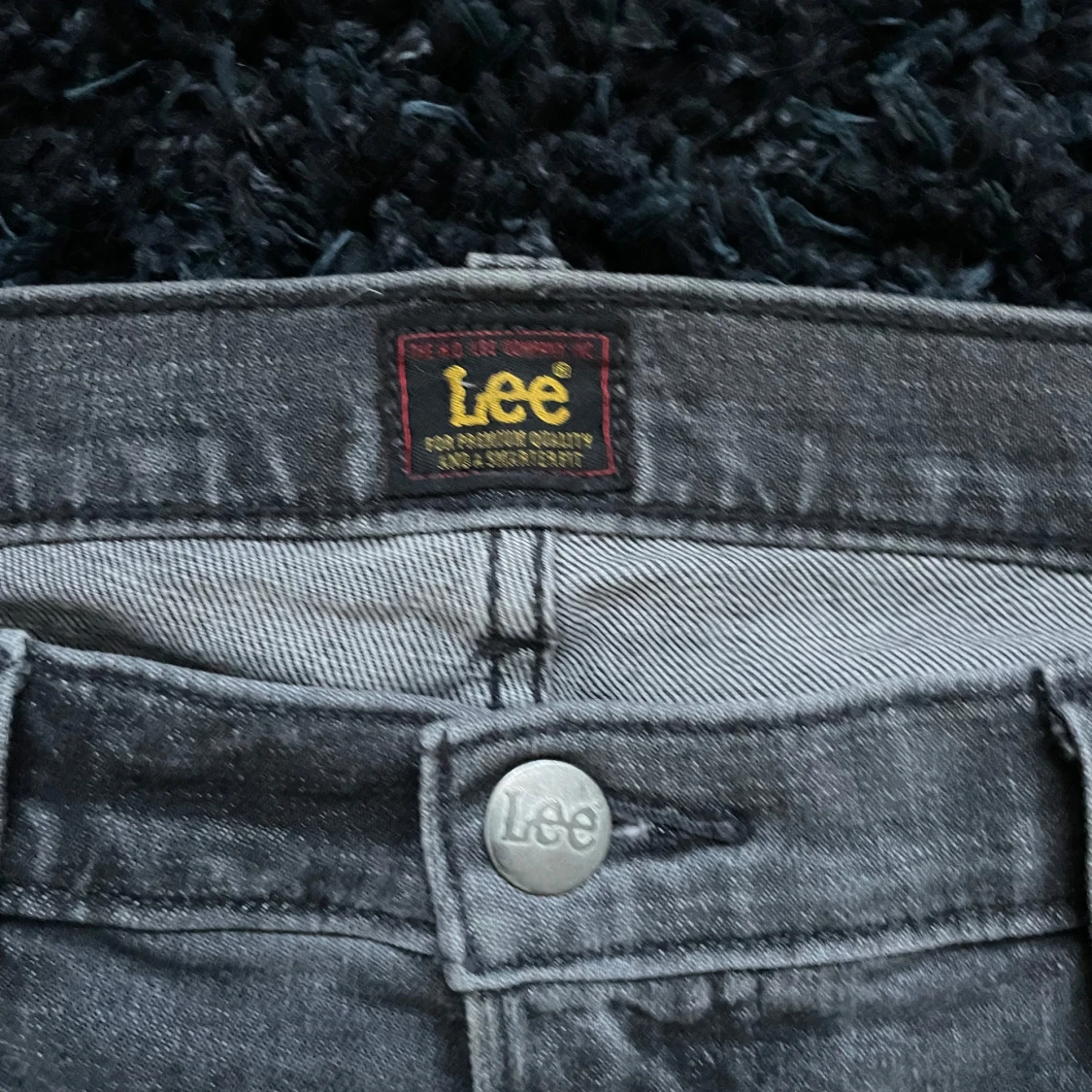 Grå jeansbyxor från Lee - 3