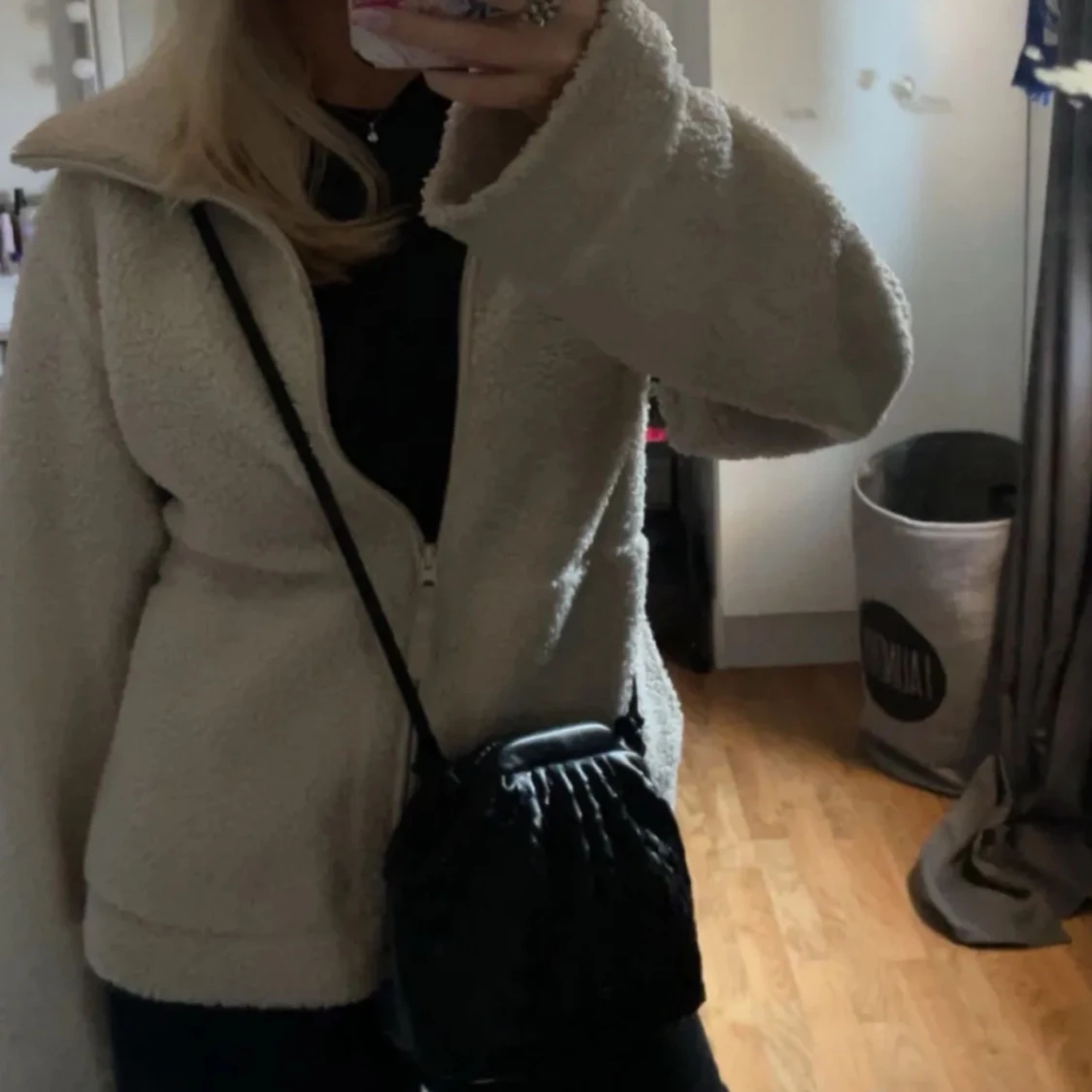 Beige teddyjacka hm - 1