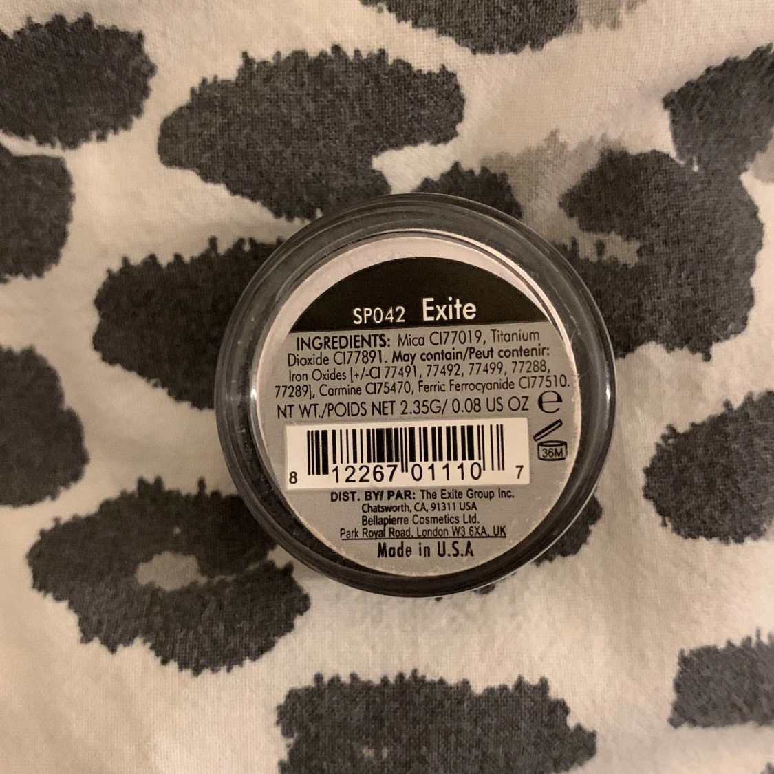 Bellápierre Cosmetics ögonskugga i nyansen Exite. Oöppnad  - 1