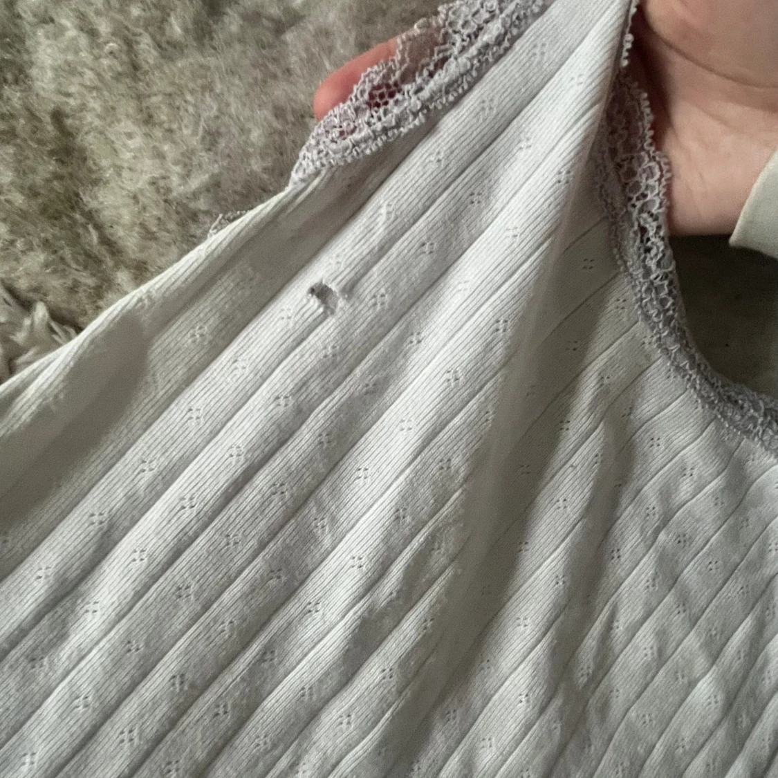 Uringad vit topp - 92