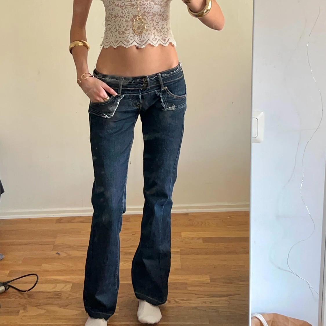 Lågmidjade bootcut jeans