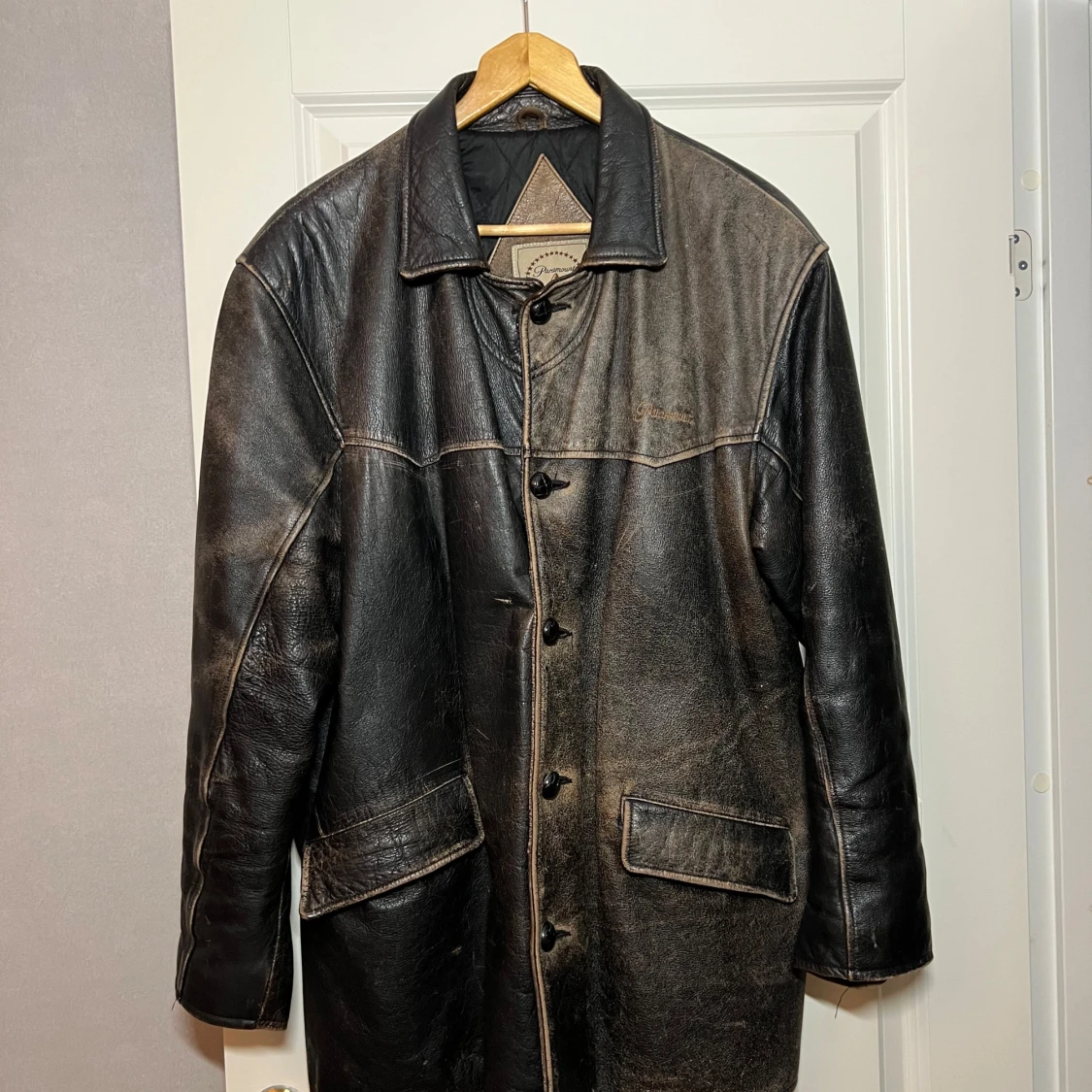 Vintage Svart skinnjacka Paramount Pictures - 1