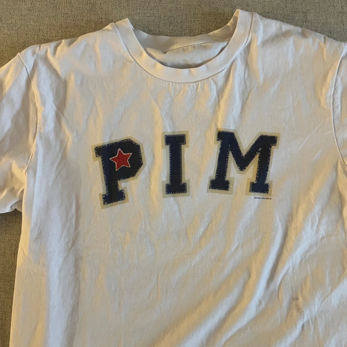 Vit t-shirt med PIM-tryck - 27