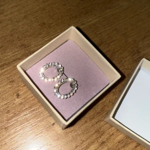 Glittriga ovala silvriga  örhängen🩵 - Säljer ett par superfina glittriga ovala örhängen i silverfärg. 😍