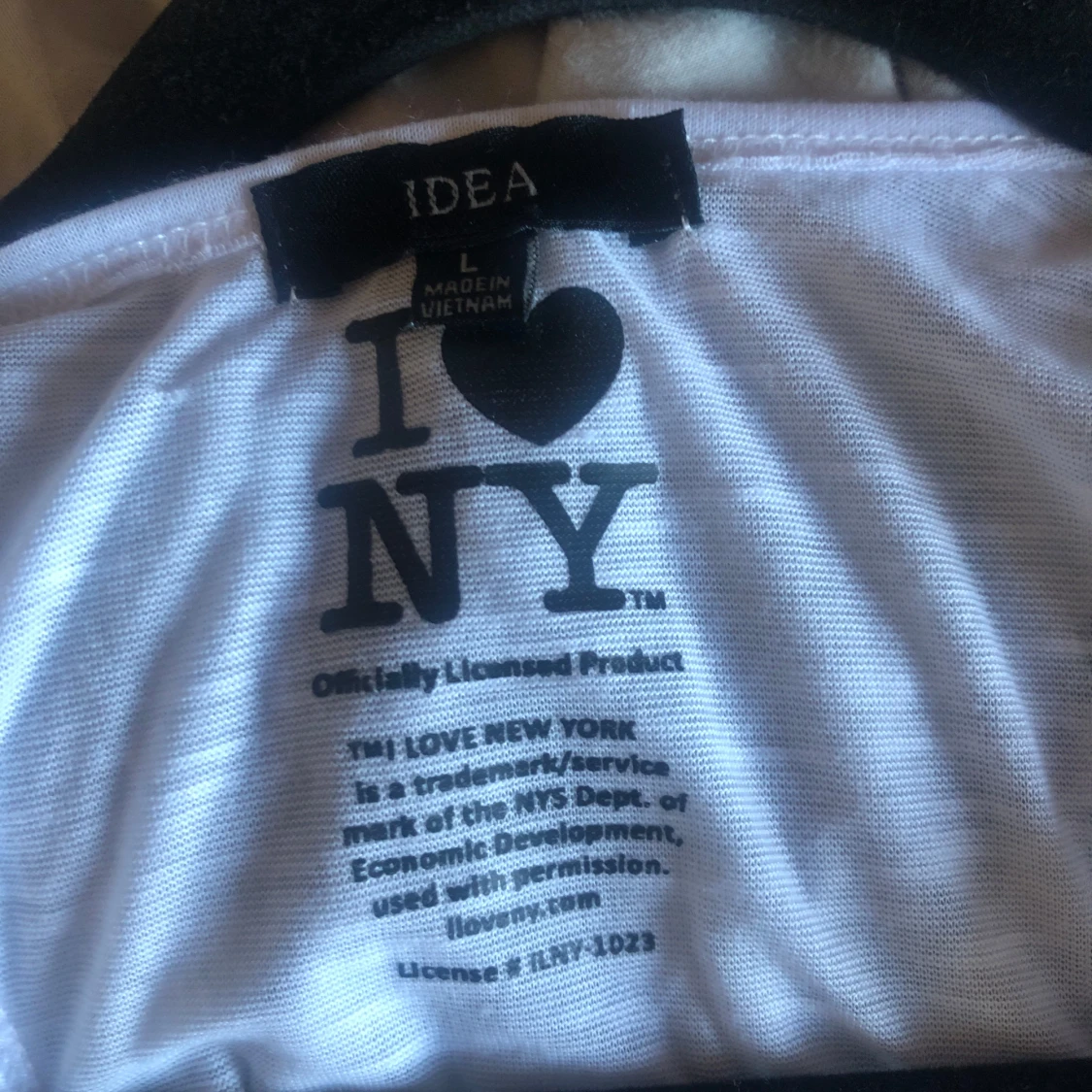 Vit linne med I Love NY-tryck - 91