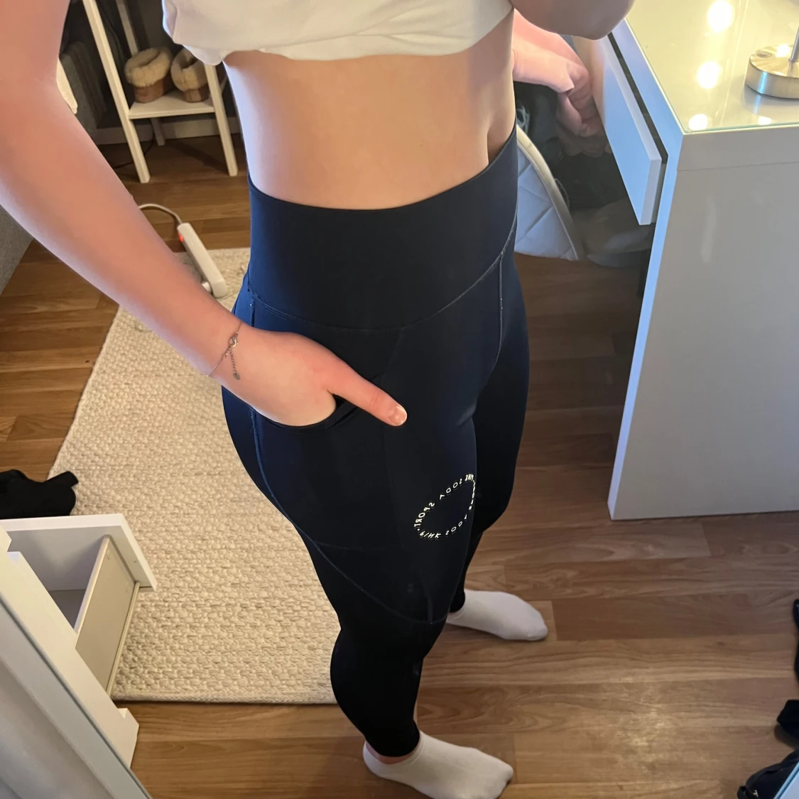 Marinblåa träningstights - 91