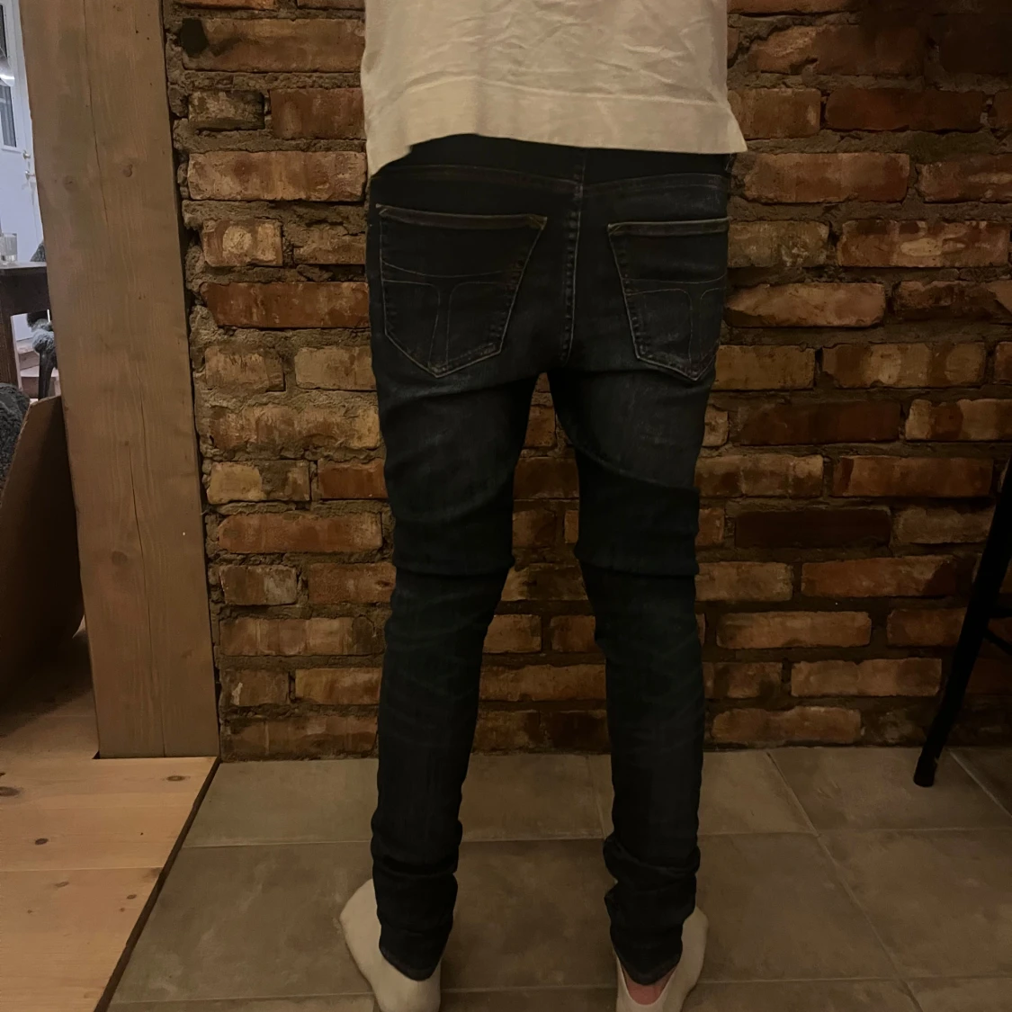 Mörkblå skinny jeans - 91