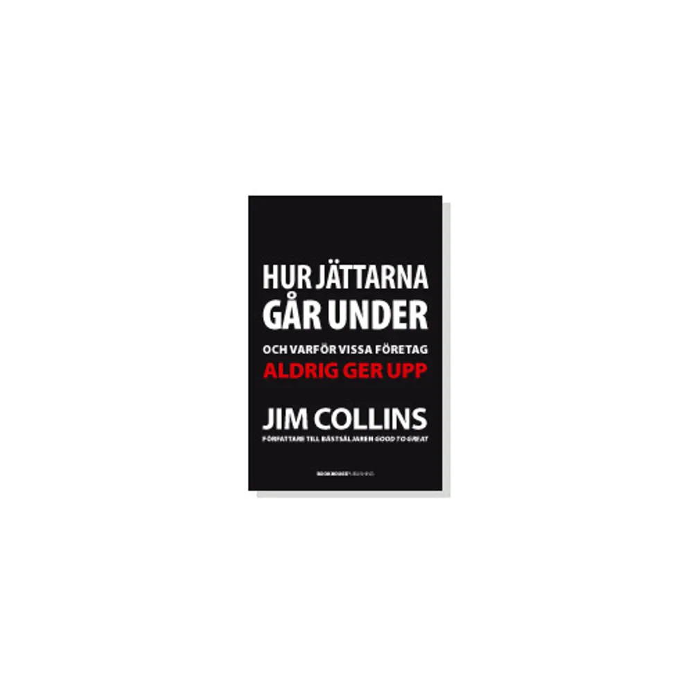 I Hur jättarna går under - och varför vissa företag aldrig ger upp ställer sig Jim Collins frågan: Hur går det till när mäktiga företag faller? Kan nedgången upptäckas i tid och undvikas? Hur långt kan ett företag falla innan dess totala undergång är oundviklig och alla räddningsförsök förgäves. Collins forskningsprojekt har pågått i mer än fyra år, och avslöjar fem distinkta steg av nedgång som han beskriver i boken. Genom att förstå stegen i nedgången kan ledare markant minska risken att falla hela vägen ned till botten. Man skulle kunna säga att boken är en spegelbild av hans tidigare storsäljare Good to Great som beskriver uppgångens fem stadier. Det är nästan omöjligt att låta bli att tänka på ett specifikt svenskt företag när man läser boken. Facit, kanske. Eller SAS. Eller varför inte någon av de banker som inte längre finns. Hade de kunnat rädda sig om de varit mer observanta? Ingen institution, oavsett hur mäktig den är, är immun mot undergång. Det finns ingen naturlag som säger att de starkaste och största kommer för all framtid att stanna kvar på toppen. Vilket företag som helst kan börja falla, och de flesta gör det förr eller senare. Men som Collins forskning visar, så återhämtar sig vissa företag faktiskt och i vissa fall kan de komma tillbaka ännu starkare. Om du triumferar eller misslyckas, lider eller avlider, beror mer på vad du gör med dig själv än vad världen gör med dig. OM FÖRFATTAREN Jim Collins är en noggrann betraktare av företag stora, svaga, bra och misslyckade sådana från unga start-ups till aktningsvärda institutioner. Författaren till den internationella storsäljaren Good to Great och medförfattare till Built to Last, är Collins en vägledare för ledare inom både i den privata och offentliga sektorn. Hans artiklar har publicerats i Fortune, BusinessWeek, The Economist, USA Today och Harvard Business Review.    Format Inbunden   Omfång 221 sidor   Språk Svenska   Förlag BookHouse Editions   Utgivningsdatum 2009-10-15   Medverkande Erika Jonés   Medverkande Jim Collins   Medverkande Mia Poletto Andersson   ISBN 9789189388505  . Böcker.