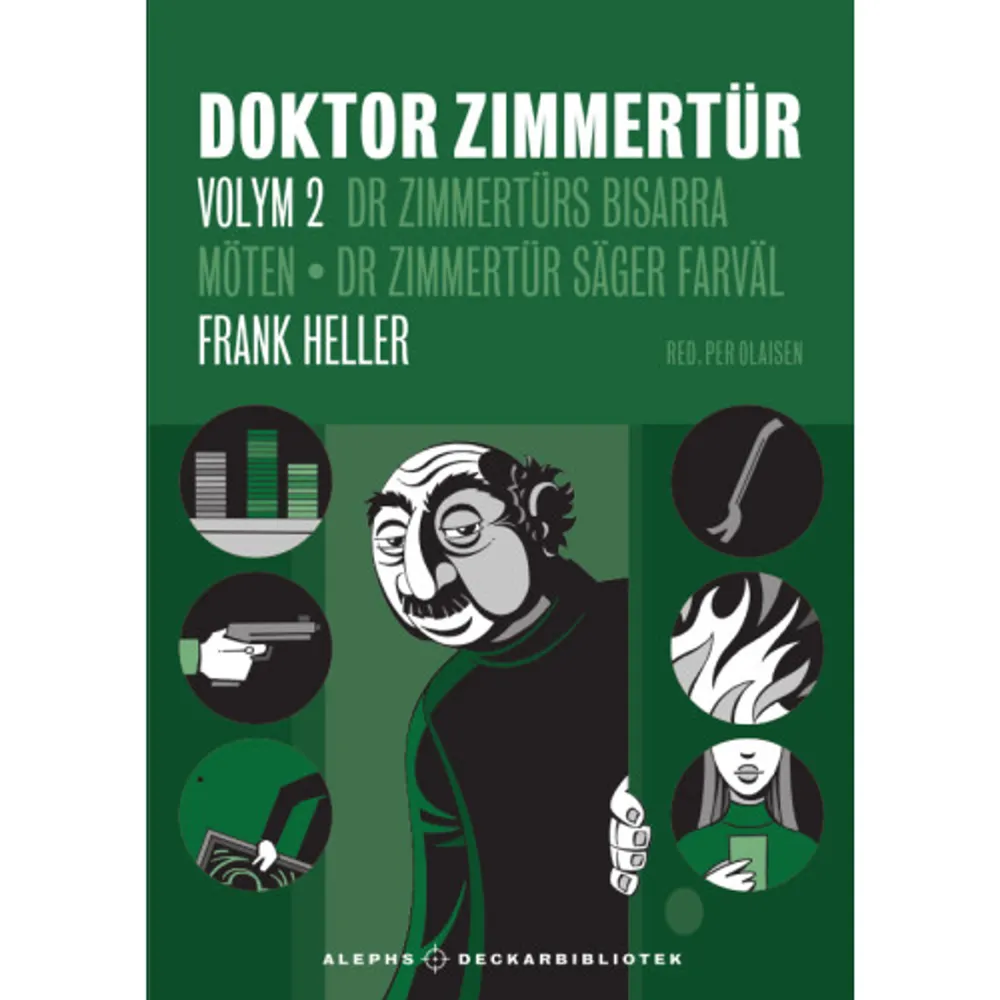 Dr Joseph Zimmertür är en av de första detektiverna i svensk litteratur, och alltjämt en av de mest originella: en gemytlig och ordvitsande psykoanalytiker från Amsterdam, som tar hjälp av Freuds teorier för att lösa intrikata kriminalfall.Dr Zimmertürs författare Frank Heller (pseud. för Gunnar Serner, 1886--1947) debuterade i bokform med avhandlingen On the language of Swinburne's lyrics and epics (1910). Men det var med sina kriminal- och äventyrsberättelser som han blev en internationell bestseller.Serner var ett akademiskt underbarn men såg sig nödgad att fly Sverige efter ett antal bankbedrägerier i början av 10-talet. På kontinenten försörjde han sig bl.a. på att pseudonymt skriva smärre texter för svensk press. 1914 gjorde han så succé under namnet Frank Heller med de två novellsamlingarna I hasardens huvudstad och Herr Collins affärer i London.Gentlemannabrottslingen Filip Collin, alias professor Pelotard, återkom i flera volymer, men deckarläsare har särskilt tagit dr Zimmertür till sitt hjärta.Böckerna om den holländske psykoanalytikern innehåller många goda pusselberättelser men utgavs i få upplagor när det begav sig. Dr Zimmertür förekommer i fyra novellsamlingar, en roman och en fristående novell. Allt detta publiceras nu av Aleph Bokförlag. Först de fyra novellsamlingarna i två volymer med förord och kommentarer av professor Dag Hedman. Därefter utges en tredje volym med romanen och den sista novellen.    Format Häftad   Omfång 268 sidor   Språk Svenska   Förlag Aleph Bokförlag   Utgivningsdatum 2023-06-01   Medverkande Dag Hedman   Medverkande Per Olaisen   Medverkande Nicolas Krizan   ISBN 9789187619687  . Böcker.