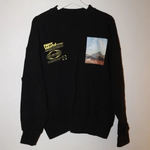 Svart tröja med tryck - Säljer en svart tröja med coolt tryck både fram och bak. Aldrig använd. 