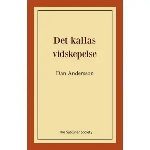 I Det kallas vidskepelse möter vi Olle, ett återsken av Dan Andersson själv. Olle är en fattig ung man, som har sitt sällskap bland försupna gestalter, norrländska original, skogsmän och skogsväsen. Hela samlingen är full av små berättelser som doftar svett, skog och myrmark. Berättelsern är mättade med mystik - här är själva naturen besjälad. Men det är inget pekoral. Det är grovt, rått, kallt och alkoholindränkt. Det kallas vidskepelse är starkt expressionistisk. Texterna vibrerar av känslor av ensamhet, av ett försök att hålla kvar vid en mystisk verklighet som glider berättelsens huvudperson ur händerna när den nya tiden står för dörren.    Format Häftad   Omfång 102 sidor   Språk Svenska   Förlag The Sublunar Society   Utgivningsdatum 2018-06-10   ISBN 9789188221209  