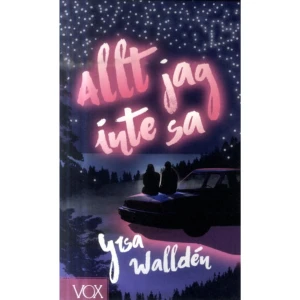Allt jag inte sa (pocket) - Tänk att flytta till en helt ny stad utan att känna en enda människa. Tänk att börja på högskola och plugga manusskrivande för tv och film. Och tänk att möta Dena, ditt livs kärlek, som verkar känna precis som du men som har en pojkvän. Tänk att hantera allt detta, ett nytt hem, nya vänner, ett nytt du, när allt du kan tänka på är en överväldigande kärlek som tar över hela din kropp. En fantastisk debut om de där stora känslorna som tar över ens liv och vänder allting upp och ner. Nominerad till debutantpriset Slangbellan!     Format Pocket   Omfång 213 sidor   Språk Svenska   Förlag Vox by Opal   Utgivningsdatum 2018-09-10   Medverkande Moa Schulman   ISBN 9789188665133  