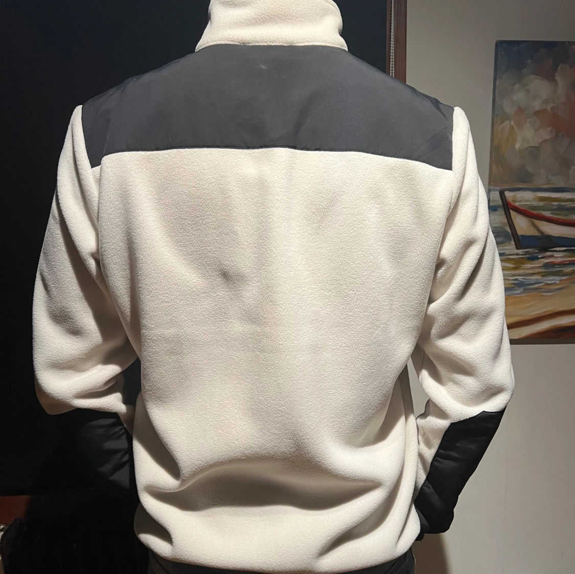 Vit/svart fleecejacka från HALO - 90