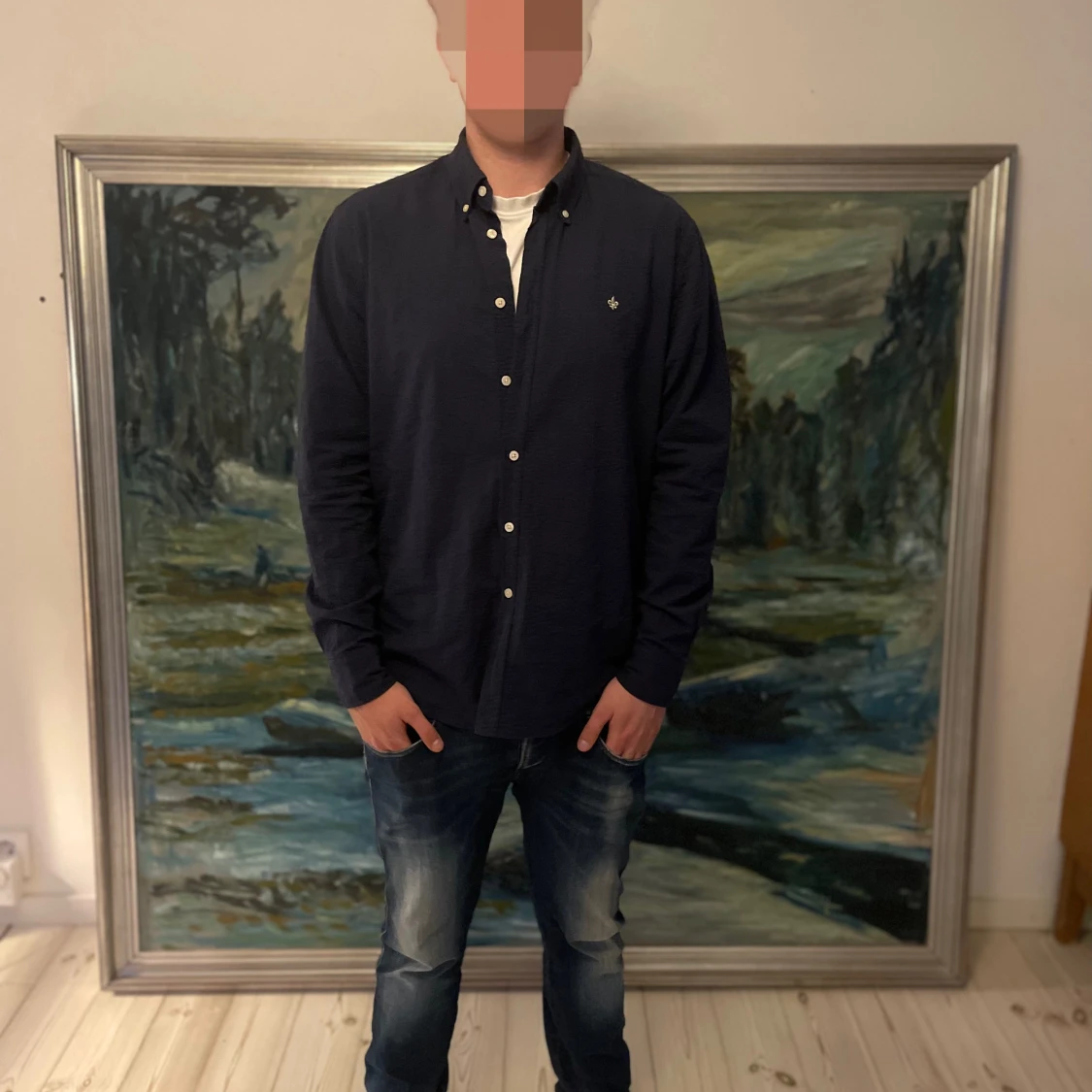 Marinblå Morris skjorta - 1