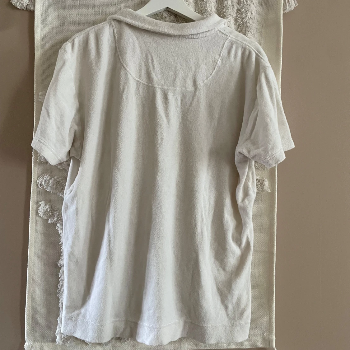 Vit frotté pikétröja från OAS - 4