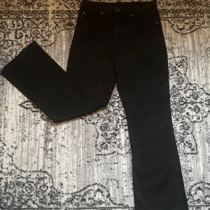 Svarta bootcut jeans från Flash - Svarta jeans från Flash i modellen Hanna. Byxorna har bootcut-ben och klassisk femficksdesign. Tillverkade i stretchigt material med 98% bomull och 2% lycra för en bekväm passform. Perfekta för dig som gillar en tidlös look med lite utsvängda ben.