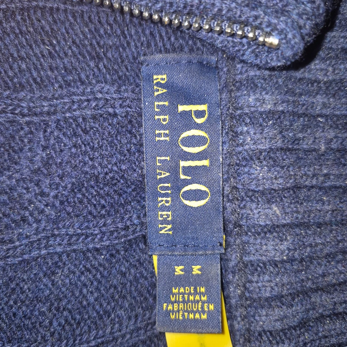Mörkblå kabelstickad tröja från Polo Ralph Lauren - 3