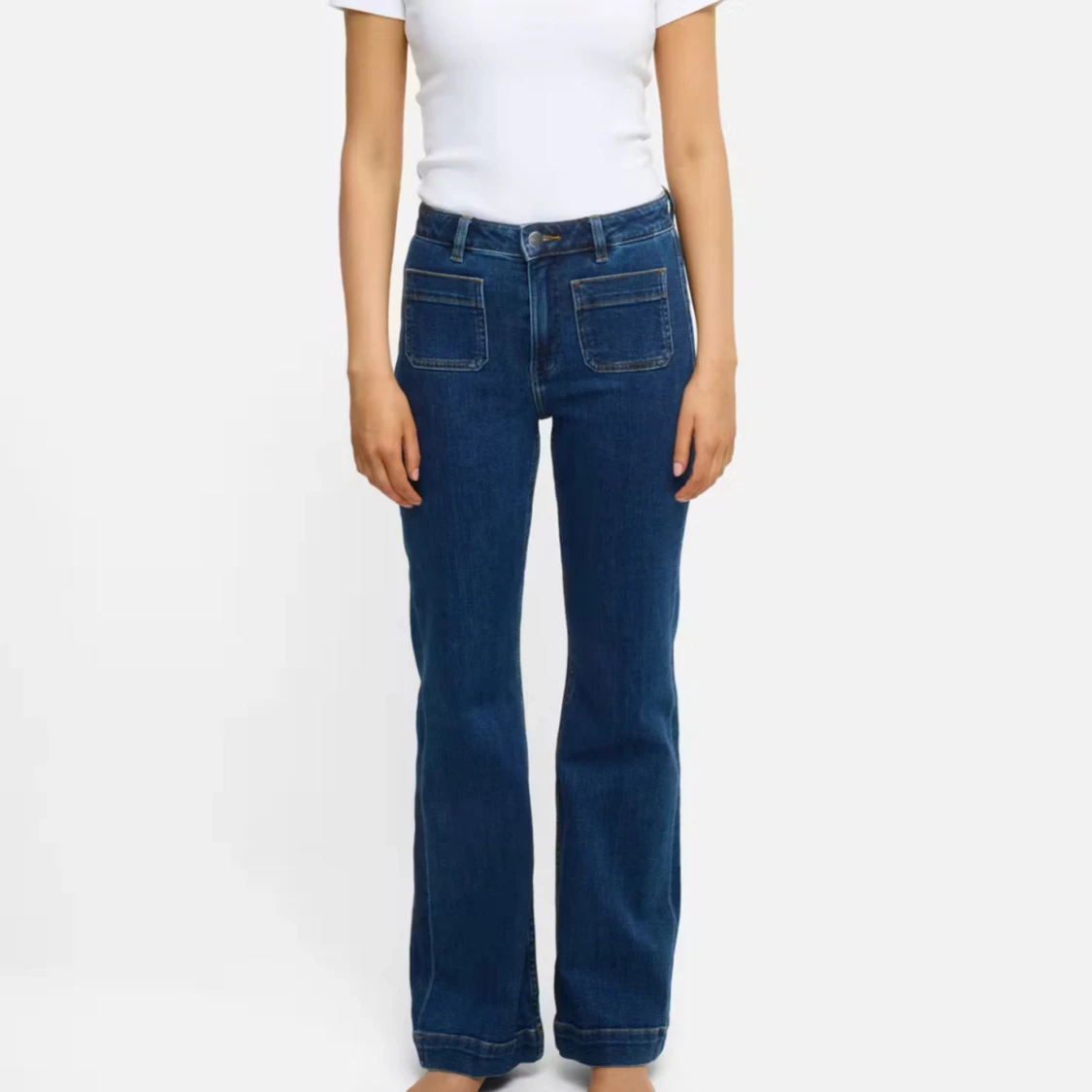 Blå bootcut jeans - 1