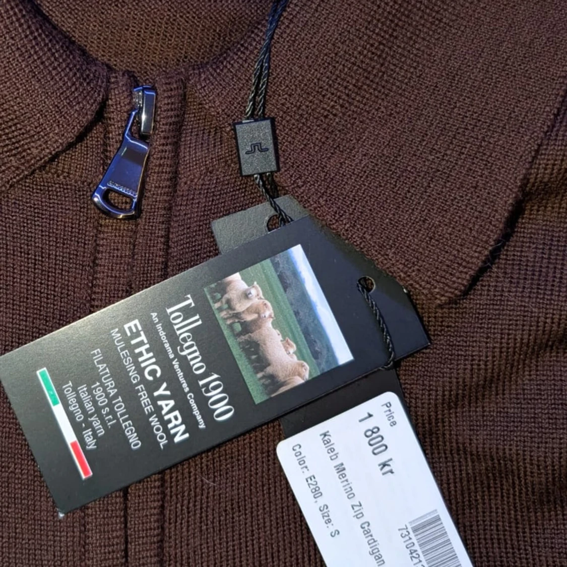 J.Lindeberg Cardigan / skjorta i färgen Chocolate. HELT NY! - 2