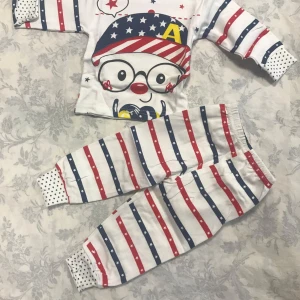 Barn Bomull Tröjan och Byxor  - Stlk 68-73, helt ny, 128kr/2delar 