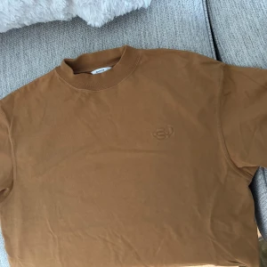 Brun t-shirt från Eytys - Säljer en stilren brun oversize t-shirt från Eytys med korta ärmar och rund hals. Perfekt för en avslappnad look. Diskret logga på bröstet.