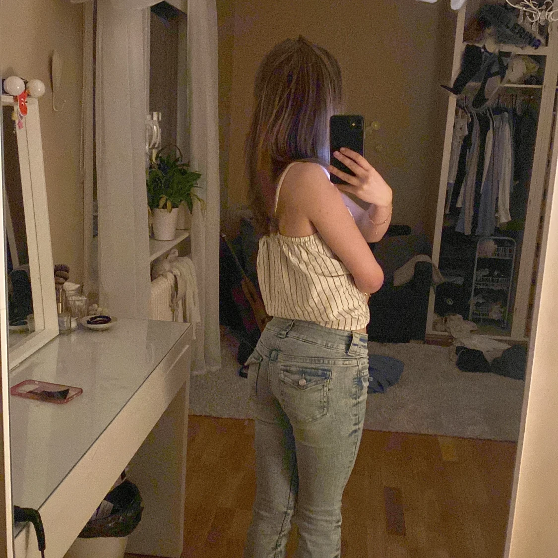 Boot cut low waist ljus blå jeans - 1