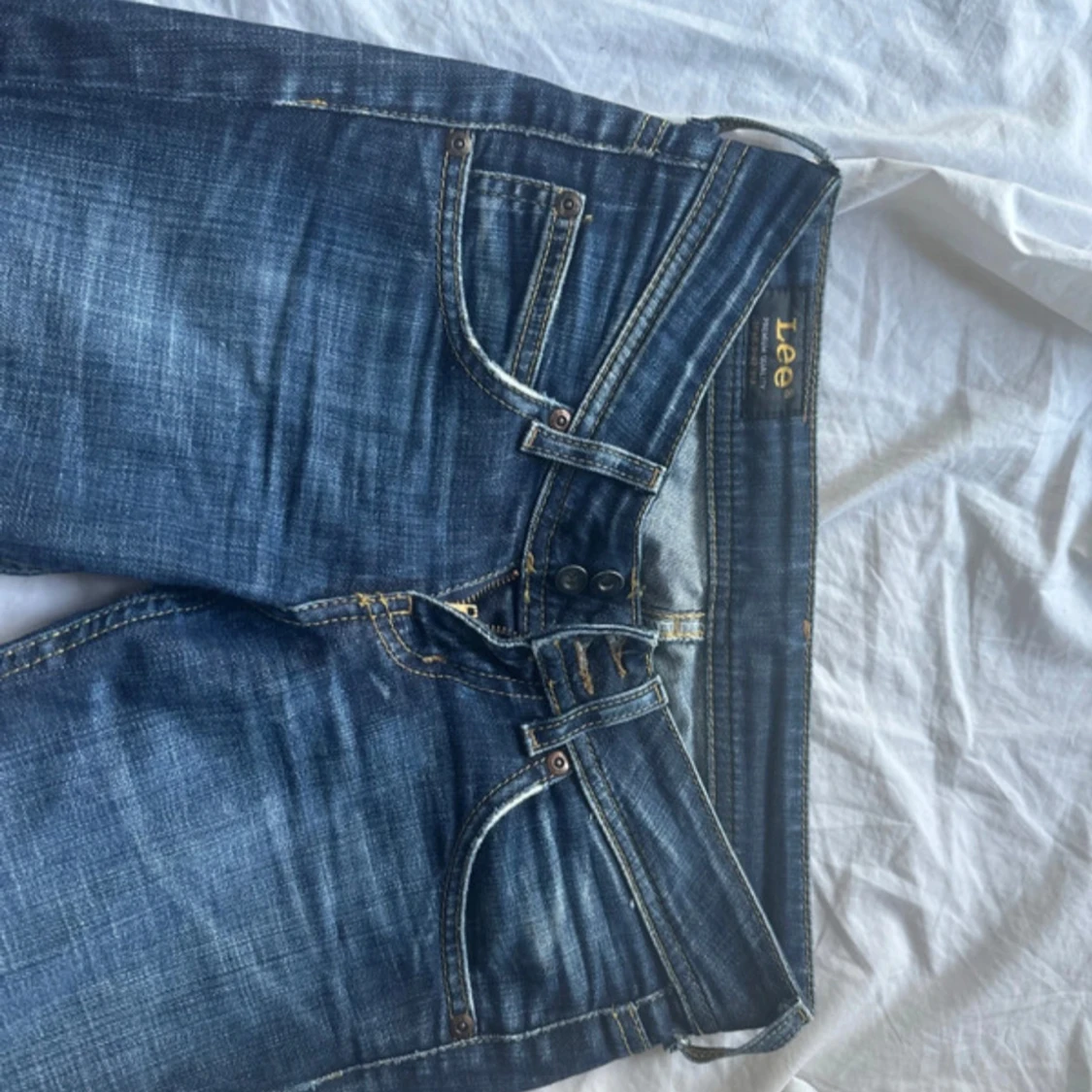 Blå bootcut jeans från Lee - 2