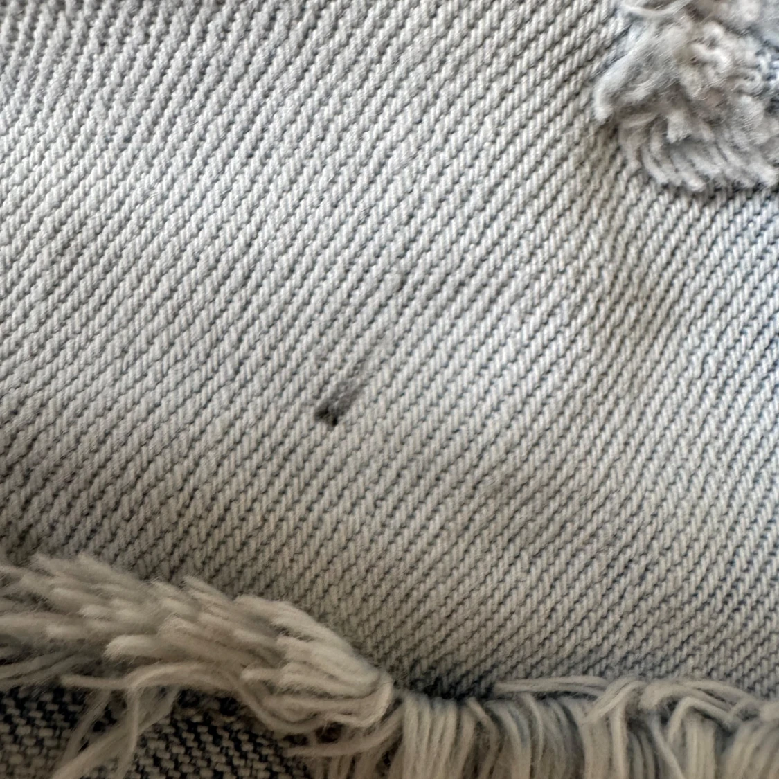 Ljusblå SUPER lågmidjade jeanshorts - 4