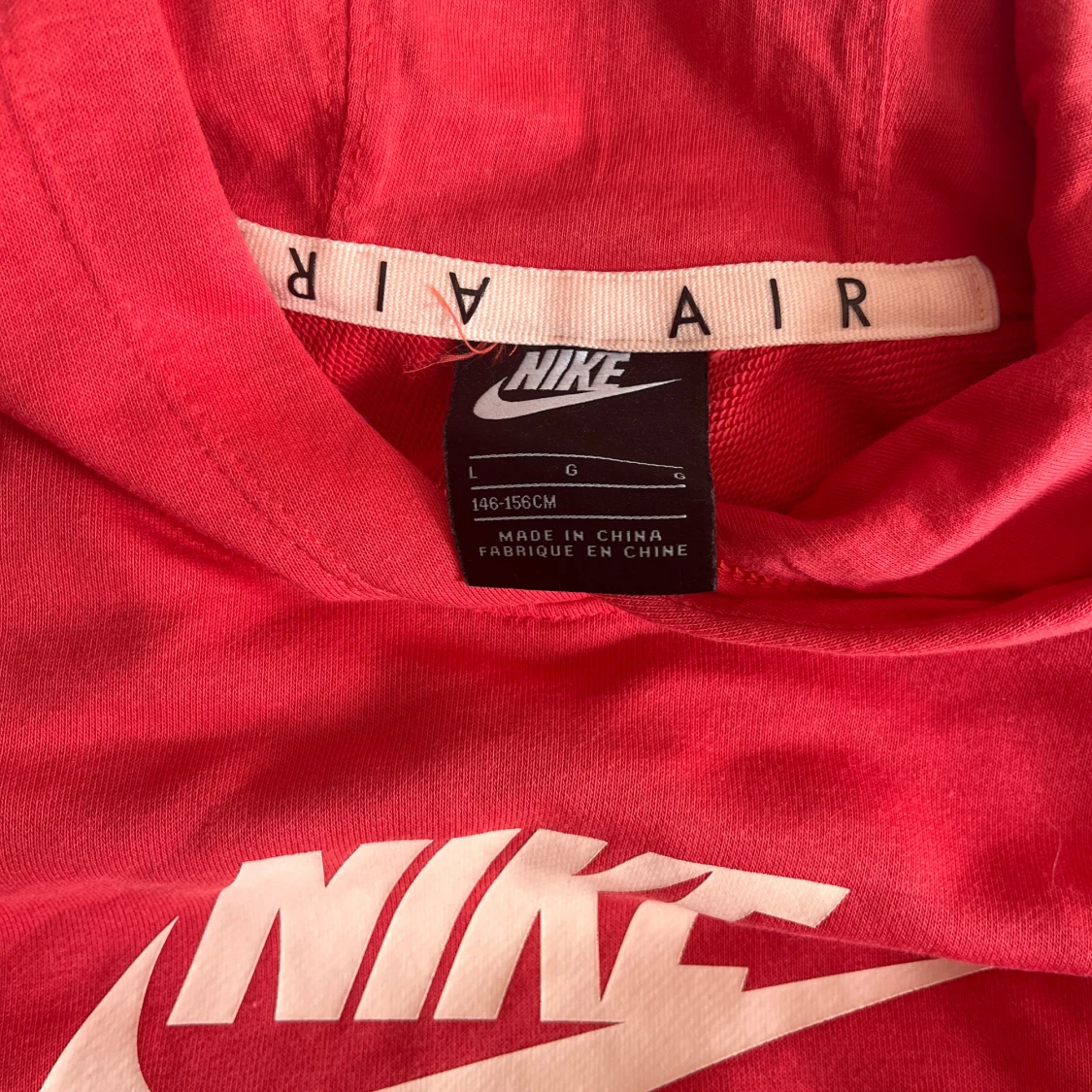Röd Nike Air hoodie med logga - 2