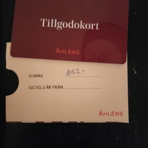 Presentkort på Åhlens  - 862:- på Åhlens säljer det för 500:- ( billigare vid snabb affär )