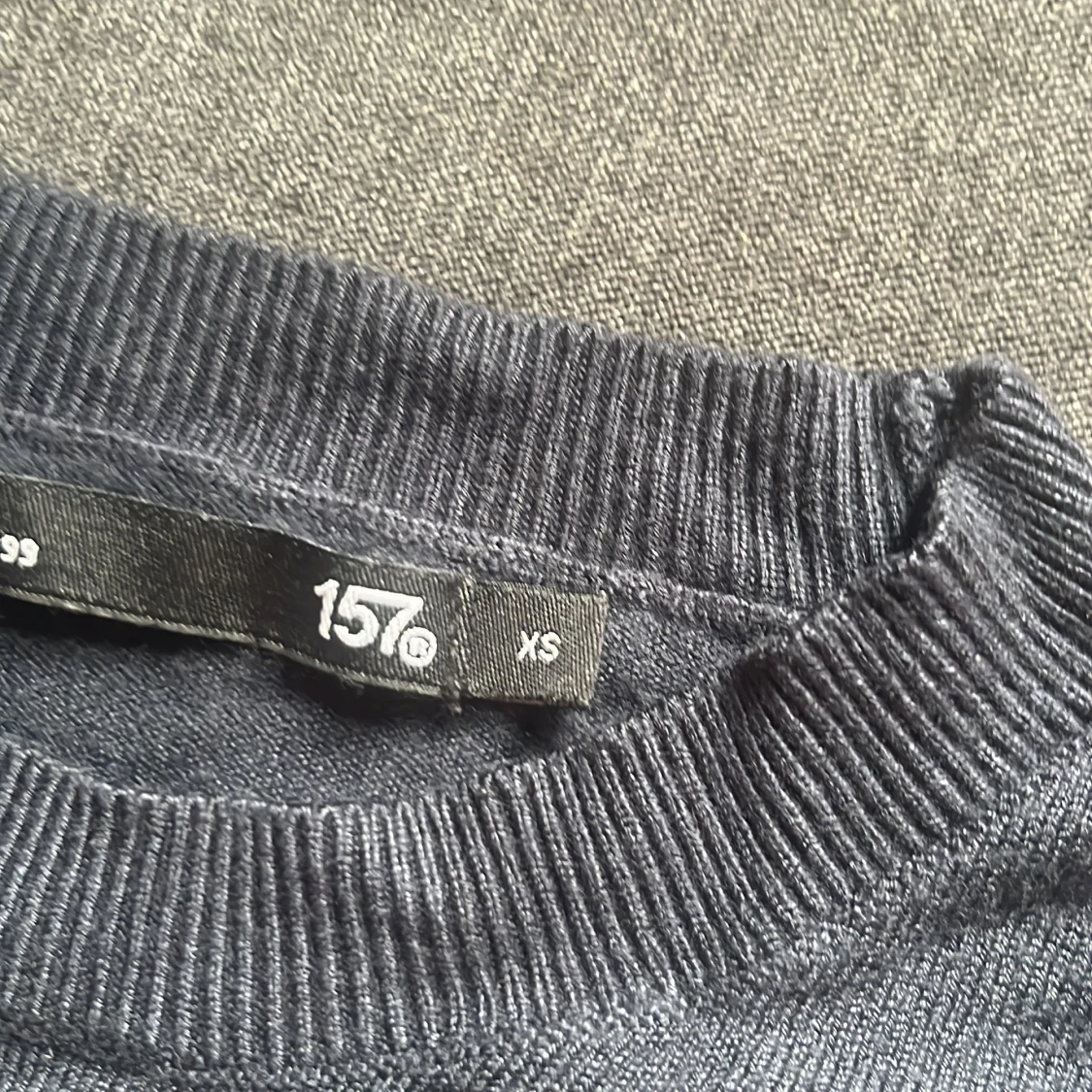 Mörkblå stickad tröja 157 XS - 4