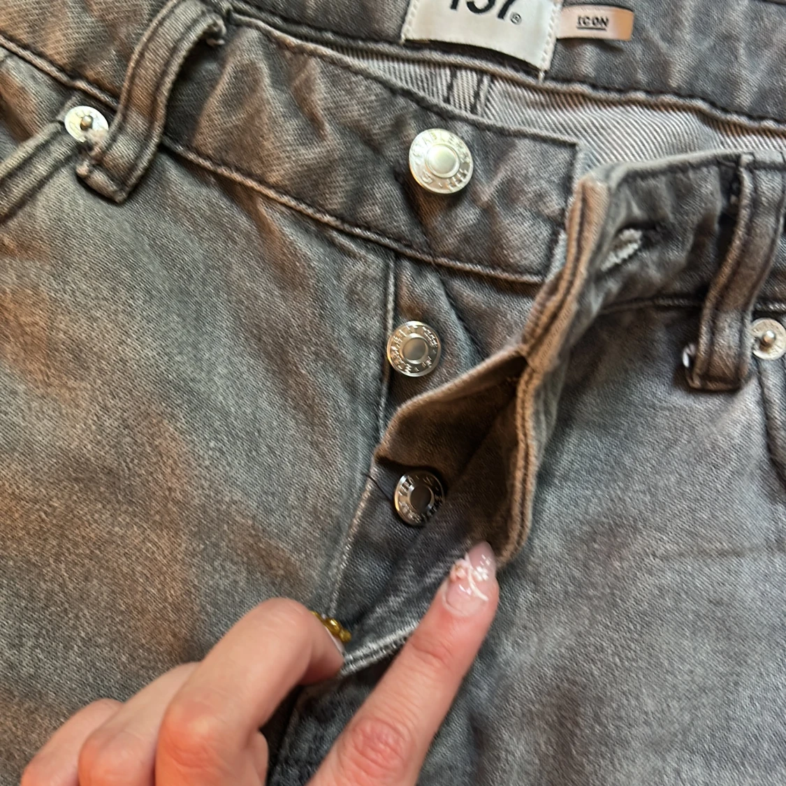 Grå jeans från 157 ICON straight fit - 1