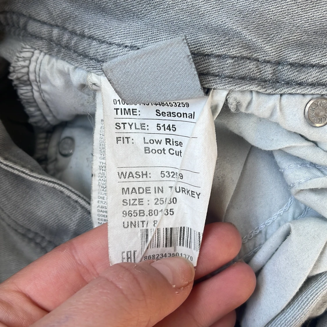 Ljusblå bootcut jeansbyxor - 3