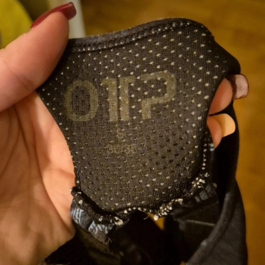 Blå sport-bh med blommigt mönster - 4