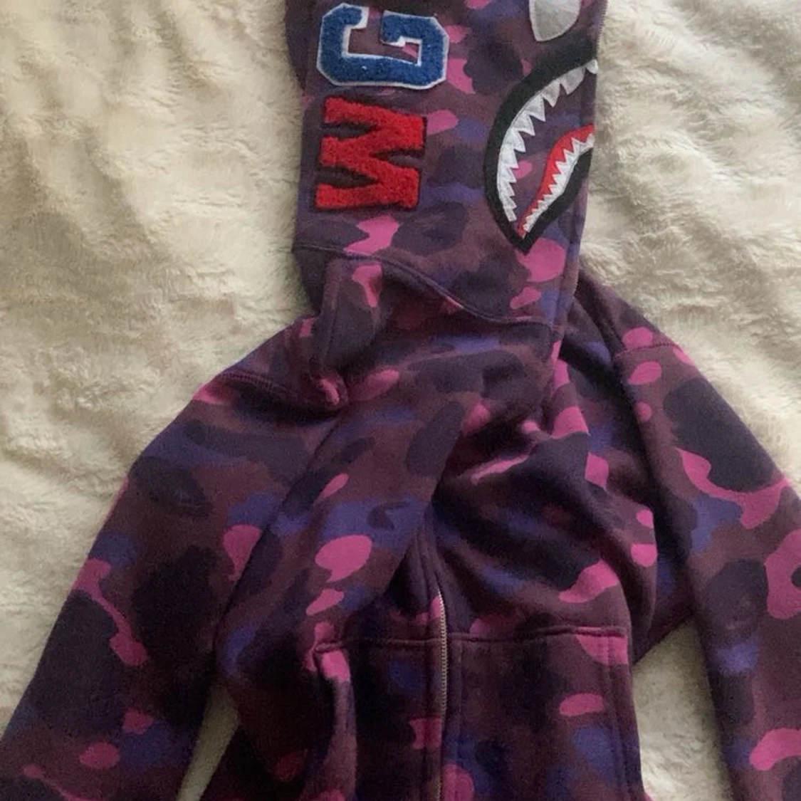 Lila camo zip hoodie från BAPE - 3