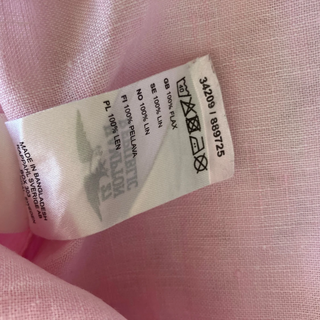 Ljusrosa linneskjorta från Hampton Republic - 1