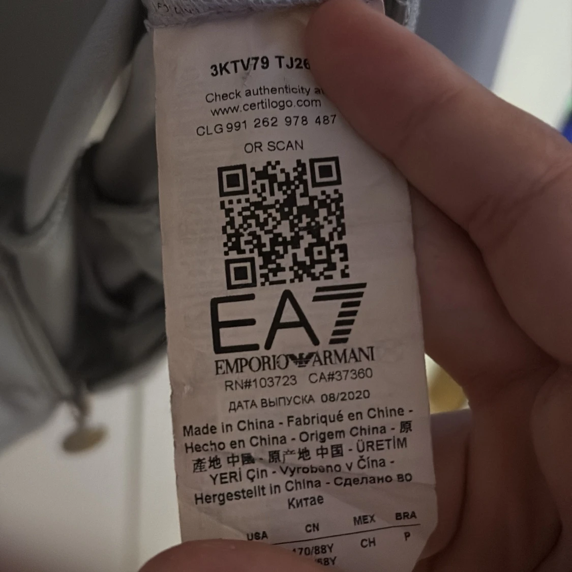 Grå track jacket från EA7 Emporio Armani - 2