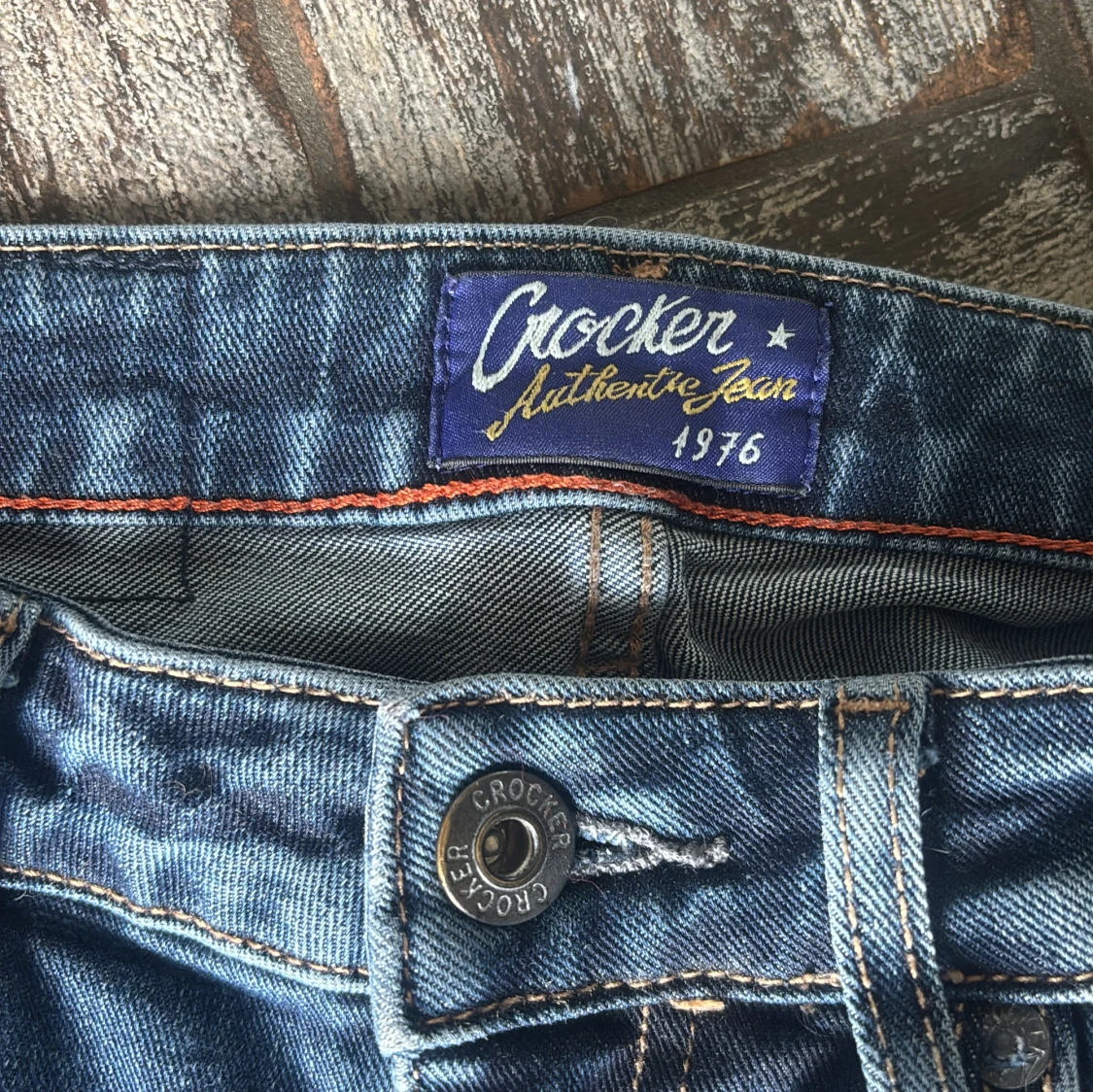 Blå bootcut jeans från Crocker - 2