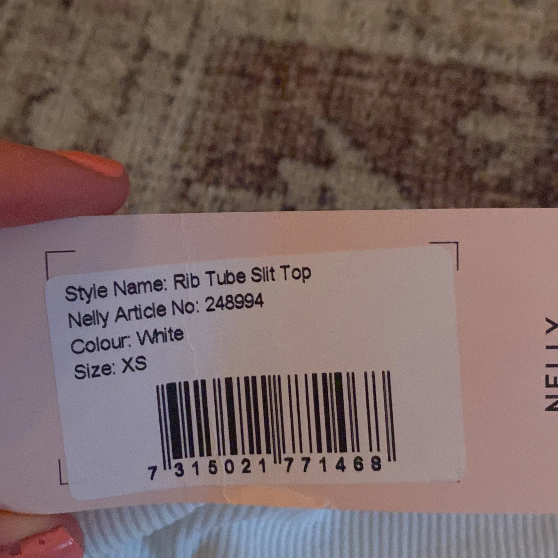 Vit ribbad bandeau topp från Nelly - 3