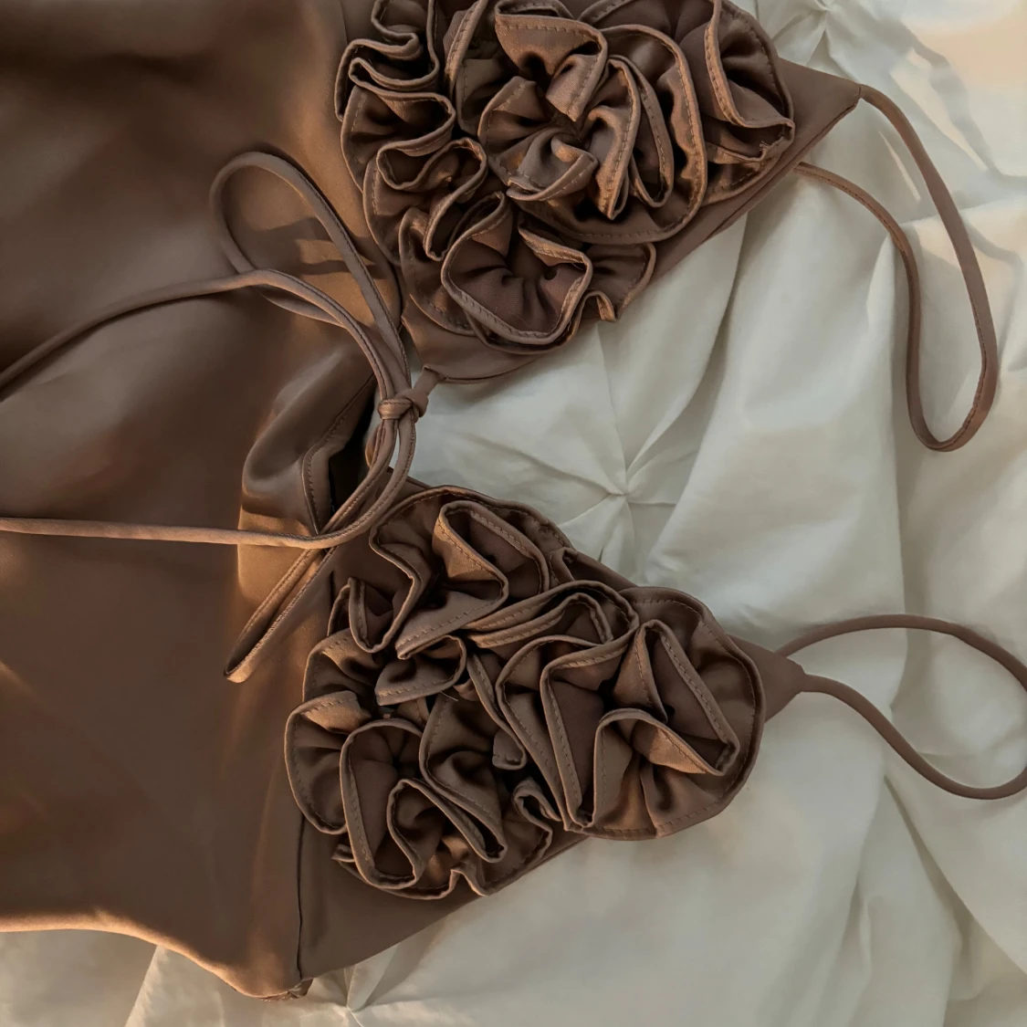 Champagnefärgad linnetopp från Zara - 2