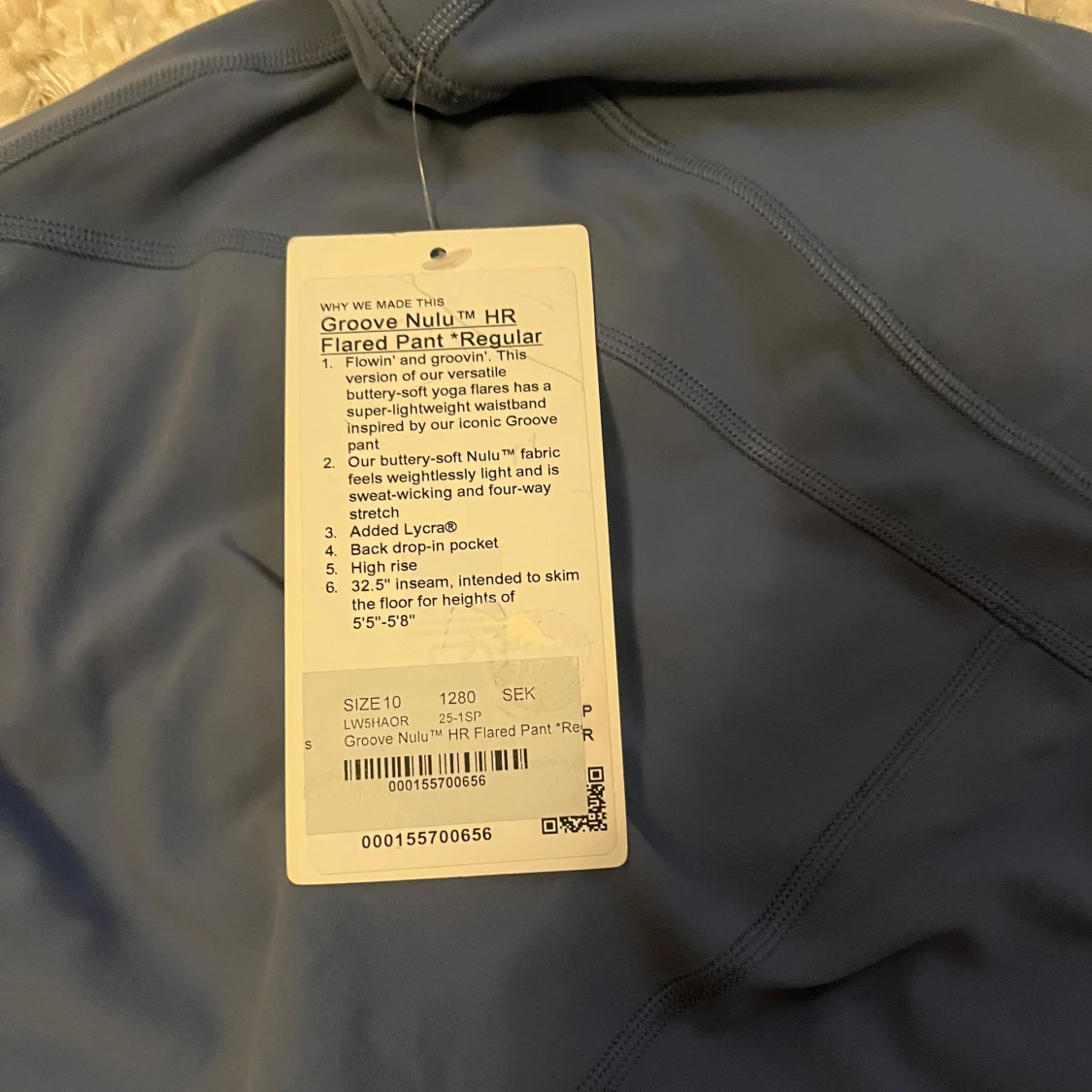 Blå bootcut Lululemonthights - 4