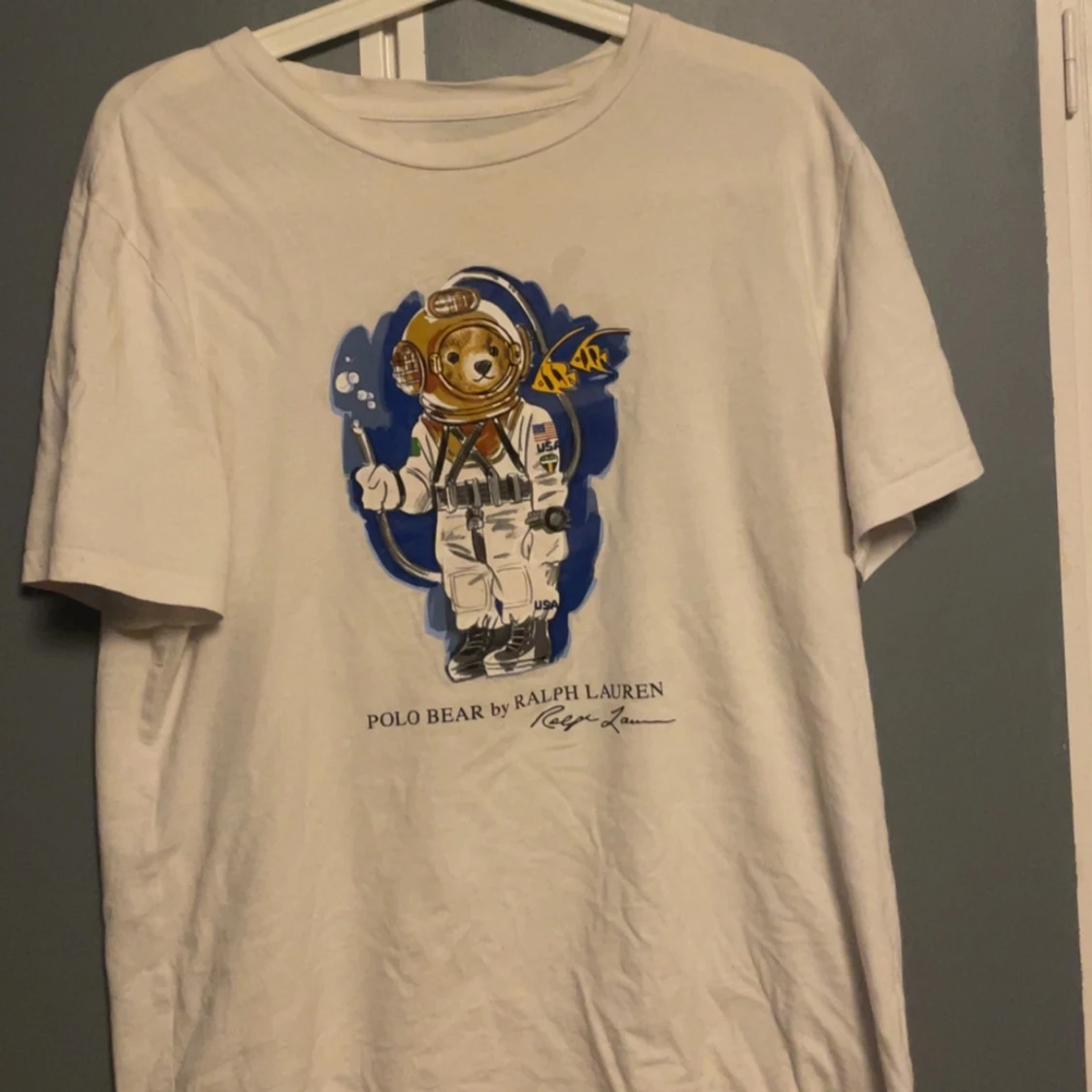 Vit t-shirt med Polo Bear astronaut från Ralph Lauren - 1