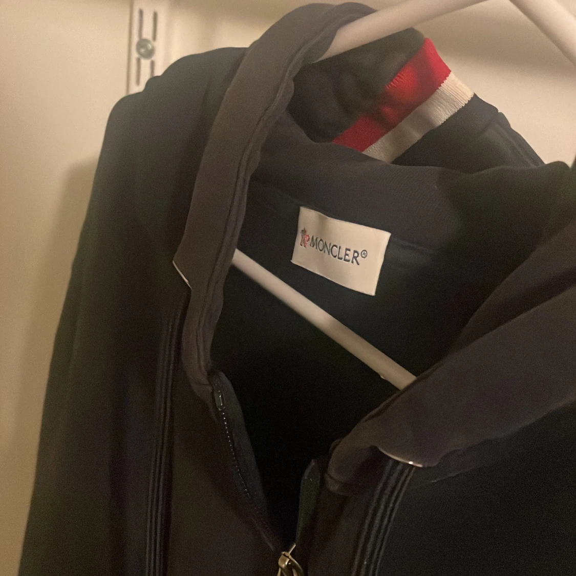 Mörkblå Moncler hoodie med dragkedja - 3