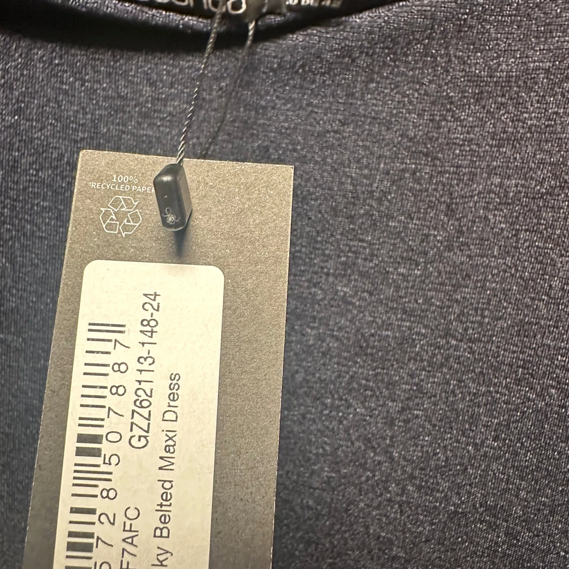 Svart långärmad maxiklänning - 1